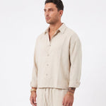 COORDINATO ELEGANT IN LINO WHITE - Benevierre