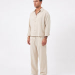 COORDINATO ELEGANT IN LINO WHITE - Benevierre