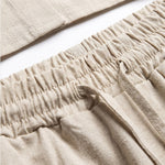 COORDINATO ELEGANT IN LINO WHITE - Benevierre