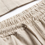 COORDINATO ELEGANT IN LINO WHITE - Benevierre