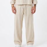 COORDINATO ELEGANT IN LINO WHITE - Benevierre