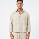 COORDINATO ELEGANT IN LINO WHITE - Benevierre