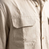 COORDINATO OVER IN LINO BEIGE - Benevierre