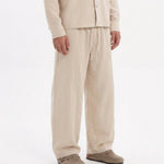 COORDINATO OVER IN LINO BEIGE - Benevierre