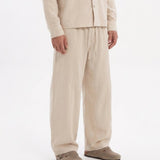 COORDINATO OVER IN LINO BEIGE - Benevierre