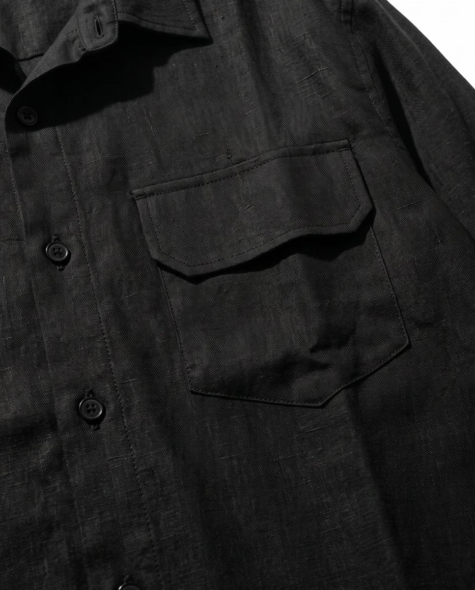 COORDINATO OVER IN LINO BLACK - Benevierre