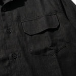 COORDINATO OVER IN LINO BLACK - Benevierre