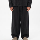 COORDINATO OVER IN LINO BLACK - Benevierre