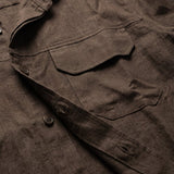 COORDINATO OVER IN LINO BROWN - Benevierre