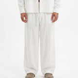 COORDINATO OVER IN LINO WHITE - Benevierre