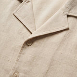 COORDINATO SHORT IN LINO BEIGE - Benevierre