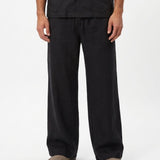 COORDINATO SHORT IN LINO BLACK - Benevierre