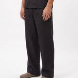COORDINATO SHORT IN LINO BLACK - Benevierre