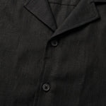 COORDINATO SHORT IN LINO BLACK - Benevierre