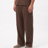 COORDINATO SHORT IN LINO BROWN - Benevierre