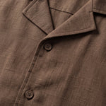 COORDINATO SHORT IN LINO BROWN - Benevierre