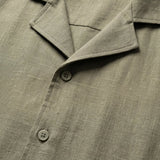 COORDINATO SHORT IN LINO GREEN - Benevierre