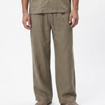 COORDINATO SHORT IN LINO GREEN - Benevierre