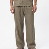 COORDINATO SHORT IN LINO GREEN - Benevierre