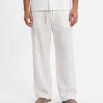 COORDINATO SHORT IN LINO WHITE - Benevierre