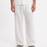 COORDINATO SHORT IN LINO WHITE - Benevierre