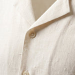 COORDINATO SHORT IN LINO WHITE - Benevierre
