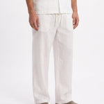 COORDINATO SHORT IN LINO WHITE - Benevierre