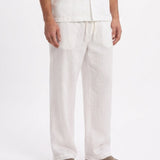 COORDINATO SHORT IN LINO WHITE - Benevierre