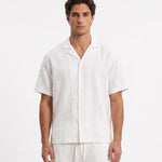 COORDINATO SHORT IN LINO WHITE - Benevierre