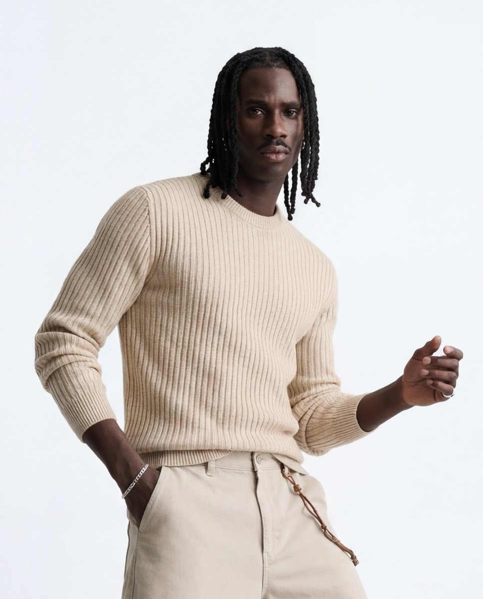 CORE RIB CREW SWEATER - Benevierre