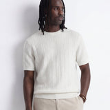 CRAFTED KNIT TEE WHITE - Benevierre