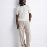 CRAFTED KNIT TEE WHITE - Benevierre