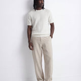 CRAFTED KNIT TEE WHITE - Benevierre