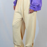 CREAM RELAXED PANT - Benevierre