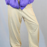 CREAM RELAXED PANT - Benevierre
