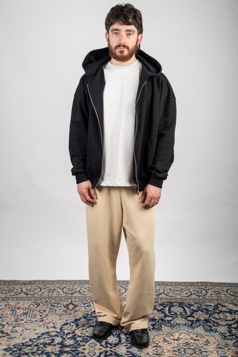 CREAM RELAXED PANT - Benevierre