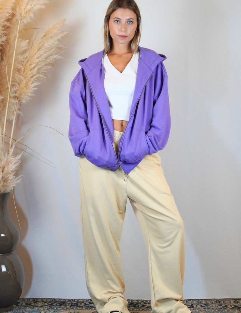 CREAM RELAXED PANT - Benevierre