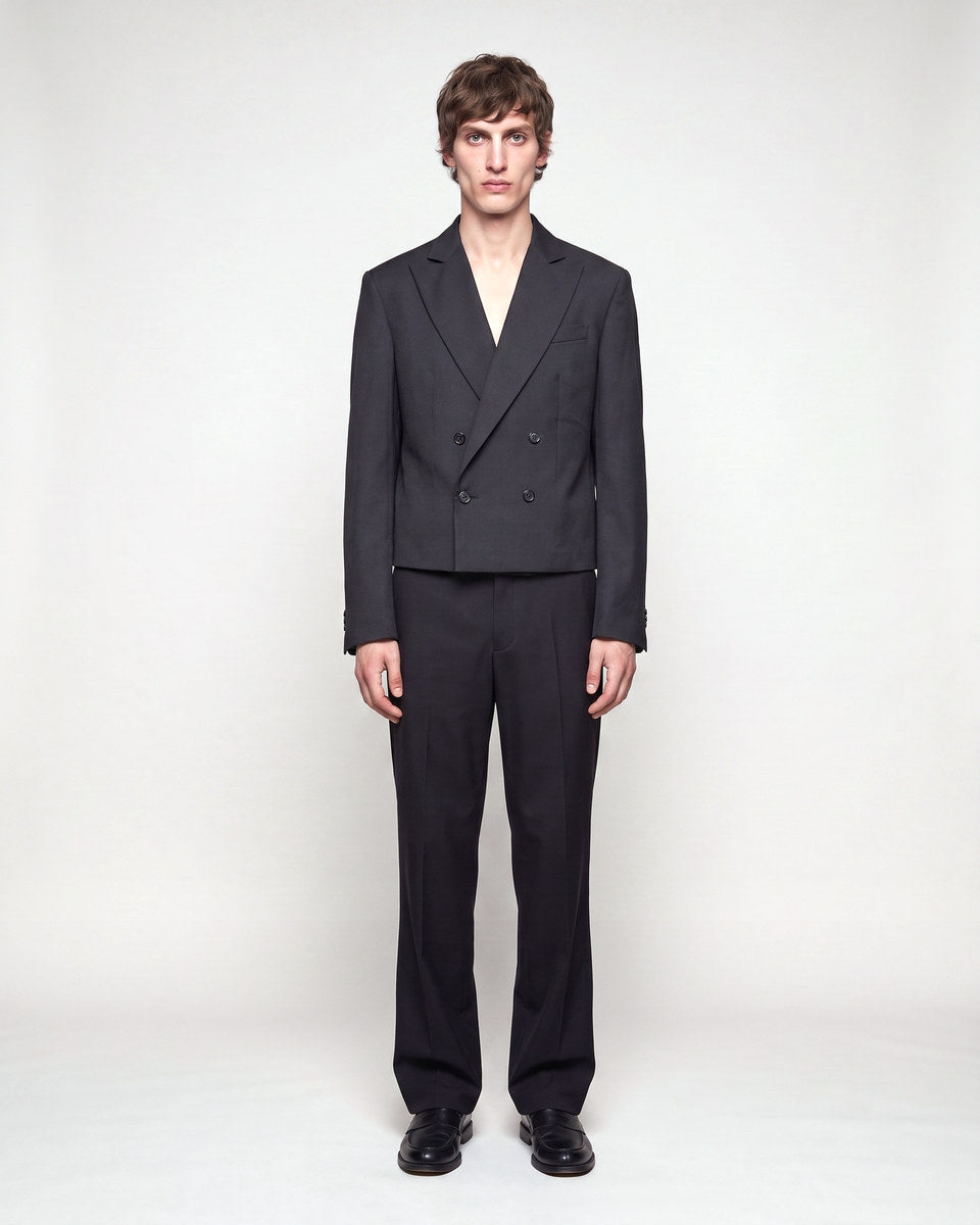 ABITO CROP DOPPIOPETTO DARK GREY full body frontale