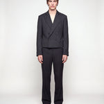 ABITO CROP DOPPIOPETTO DARK GREY full body frontale