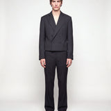 ABITO CROP DOPPIOPETTO DARK GREY full body frontale