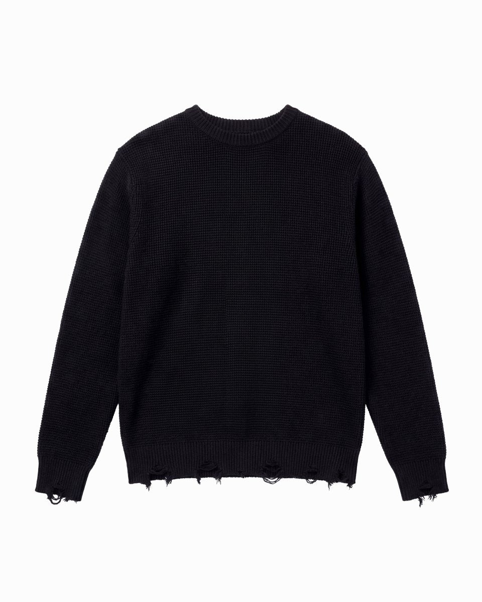 DAMAGE SWEATER BLACK - Benevierre