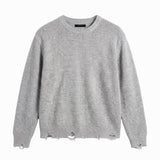 DAMAGE SWEATER GREY - Benevierre