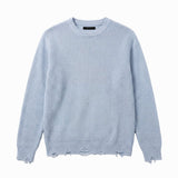 DAMAGE SWEATER LIGHT BLUE - Benevierre