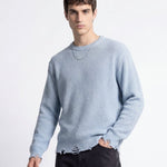 DAMAGE SWEATER LIGHT BLUE - Benevierre