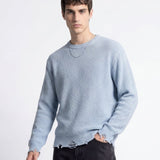 DAMAGE SWEATER LIGHT BLUE - Benevierre