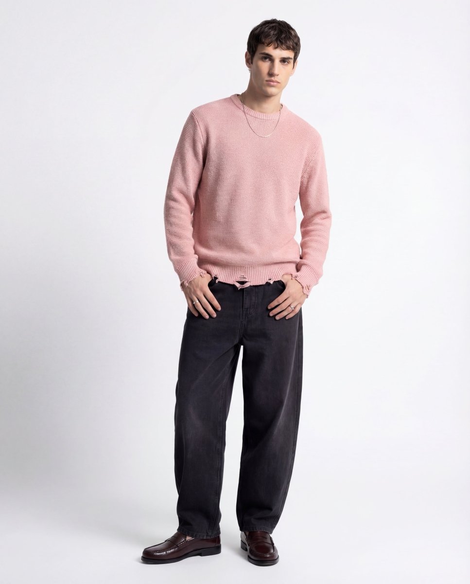 DAMAGE SWEATER PINK - Benevierre