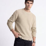 DAMAGE SWEATER SAND - Benevierre