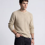 DAMAGE SWEATER SAND - Benevierre