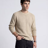 DAMAGE SWEATER SAND - Benevierre