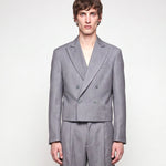 ABITO CROP DOPPIOPETTO GREY crop giacca frontale